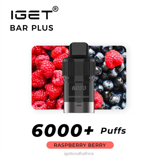 IGET Eshop Bar Plus Pod 6000 Puffs Z424256 Raspberry Berry