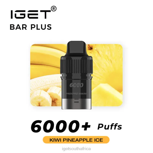 IGET Vape Store Bar Plus Pod 6000 Puffs Z424270 Kiwi Pineapple Ice